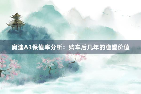 奥迪A3保值率分析：购车后几年的瞻望价值